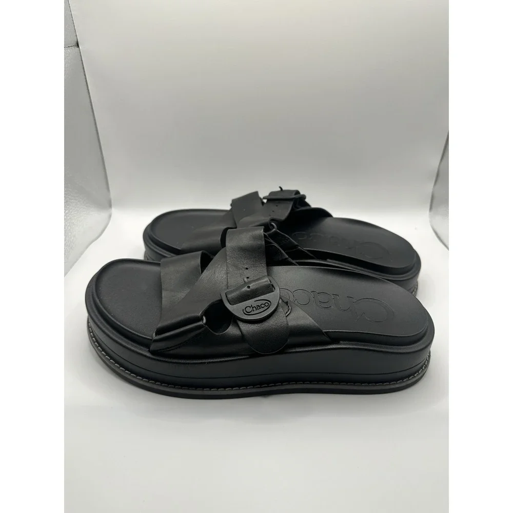 Chaco Women's Townes Slide Midform Sandals Black Womens 8